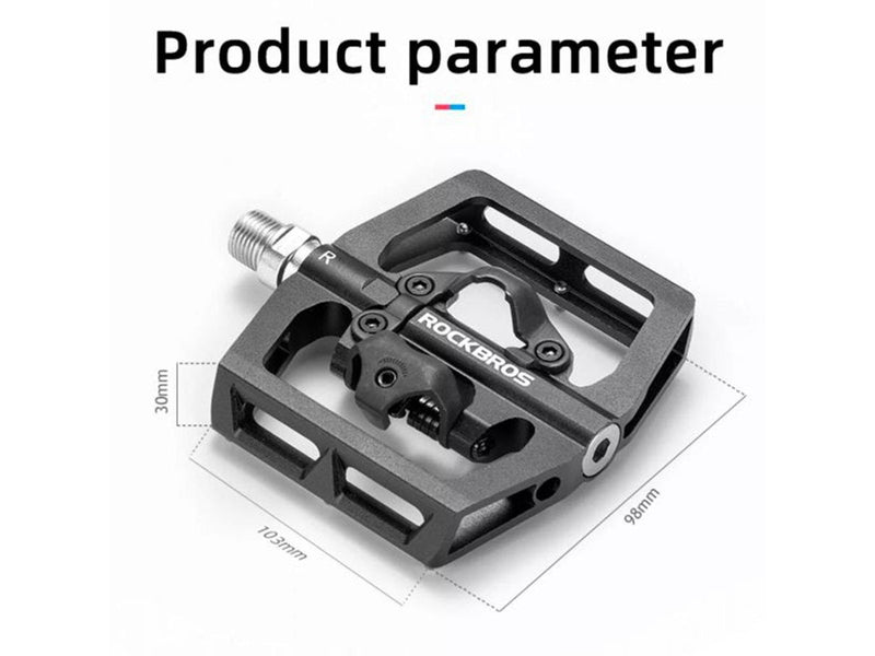 Rockbros PD15-BK Aluminum Alloy Bicycle Pedal Set - Black