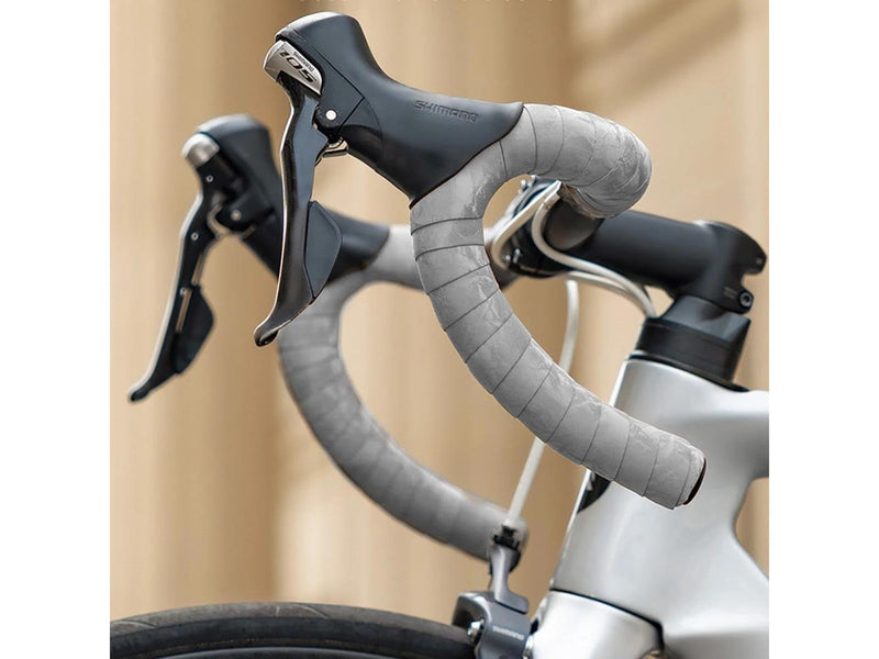 Rockbros PU Handlebar Tape "Velour" Pattern - Grey