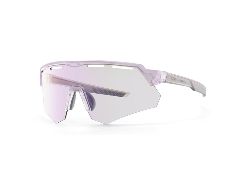 Rockbros Polarized Cycling Glasses with UV Protection and Corrective Lens - Purple