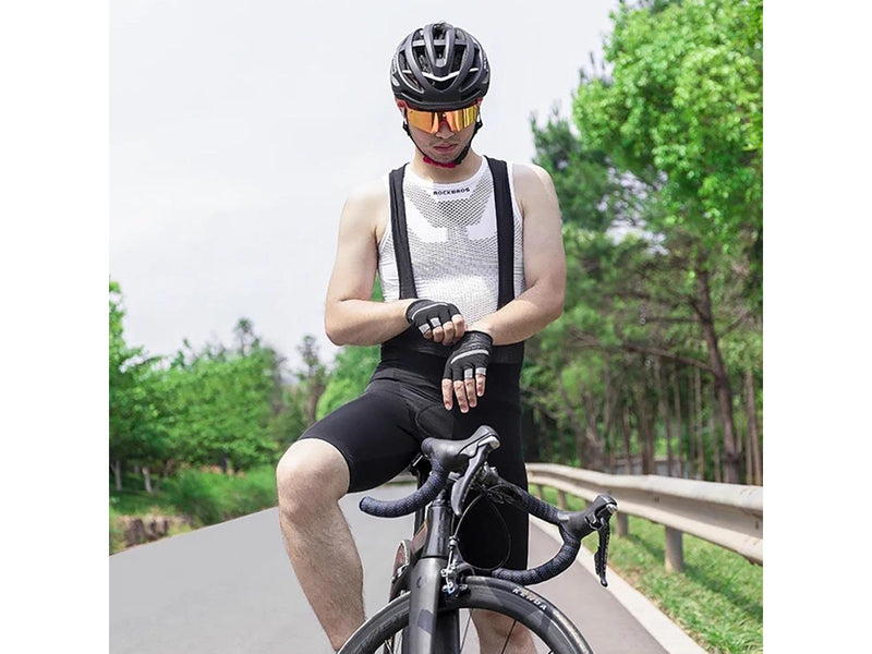 Rockbros RK2002M short bib shorts with M insert - black