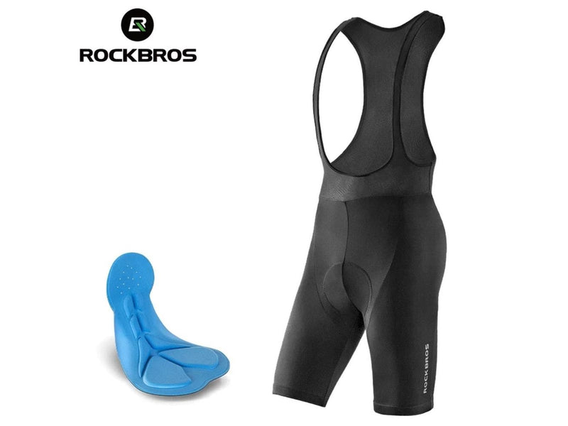 Rockbros RK2002XL bib shorts with XL pad - black