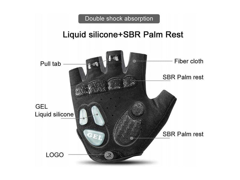 Rockbros S169BGR S Cycling Gloves with Gel Inserts – Grey