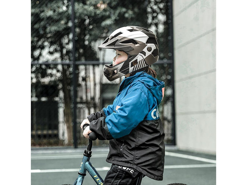 Rockbros TS-61 10110061005 Children's Bike Helmet with Detachable Chin Size S (48-54) - Gray