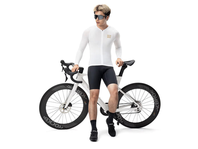 Rockbros YDCX008 Diamond Long Sleeve Cycling Jersey Size XL - White