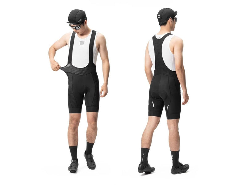 Rockbros YDDK009 Men's Cycling Bib Shorts with Pad Size XXL - Black