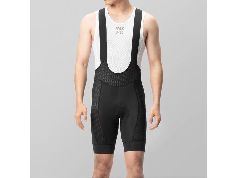 Rockbros YDDK009 Men's Cycling Bib Shorts with Pad Size XXL - Black