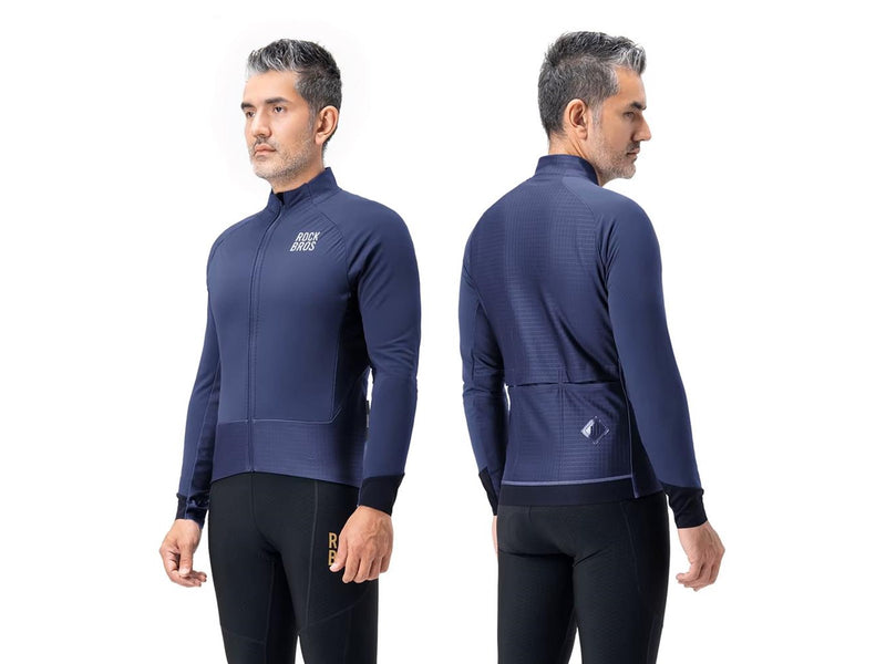 Rockbros YDWT014 Winter Fleece Double Layer Cycling Jacket Size L - Blue