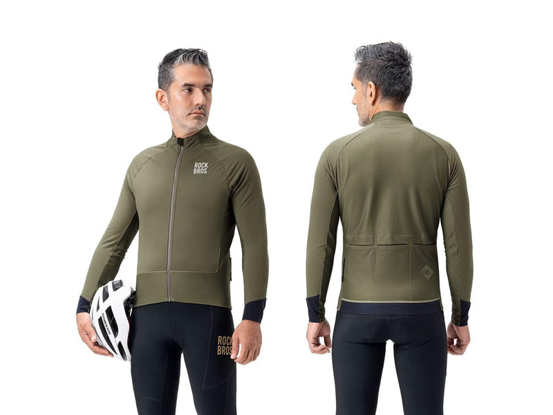 Rockbros YDWT014 Winter Fleece Double Layer Cycling Jacket Size M - Green