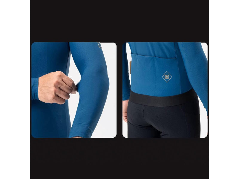 Rockbros YDWT020 Diamond Fall/Winter Cycling Jacket Size XXL - Blue