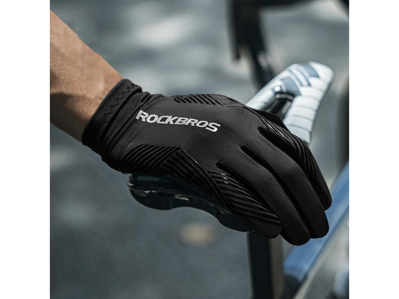 Rockbros cycling gloves spring/summer/autumn full size: L - black