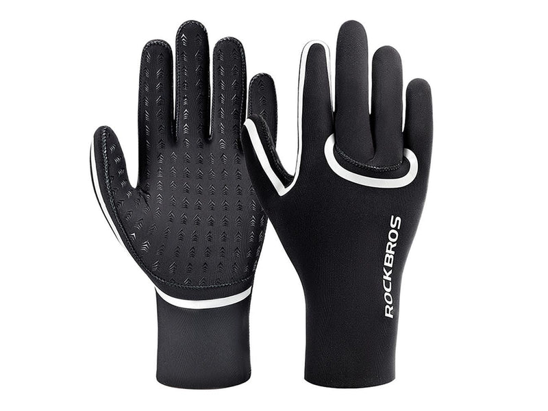 Rockbros full waterproof cycling gloves size: S/M - black