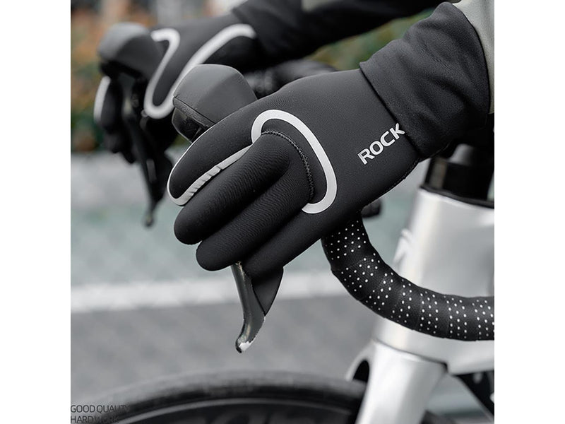 Rockbros full waterproof cycling gloves size: S/M - black