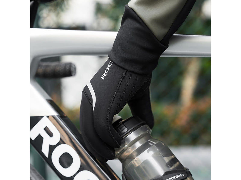 Rockbros full waterproof cycling gloves size: XXL - black