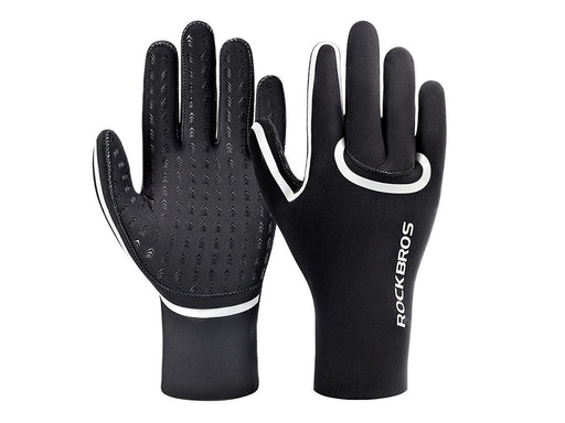 Rockbros full waterproof cycling gloves size: XXL - black