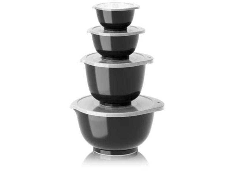 Rosti - Margrethe Bowls - Set of 4 + Lids (Carbon Black)