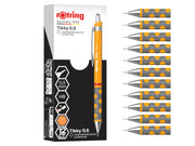 Rotring Tikky Mechanical Pencil | HB 0.5 mm | Marigold (orange) Barrel | Lightweight with Rubberised Grip | 12 Count