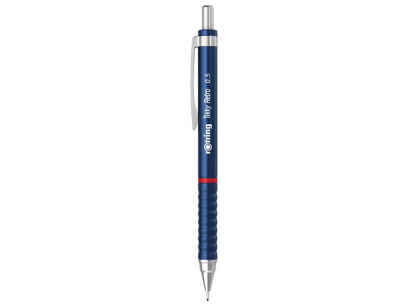 Rotring Tikky Retro Mechanical Pencil & Eraser Set | 2B lead 0.5 mm | Blue Barrel
