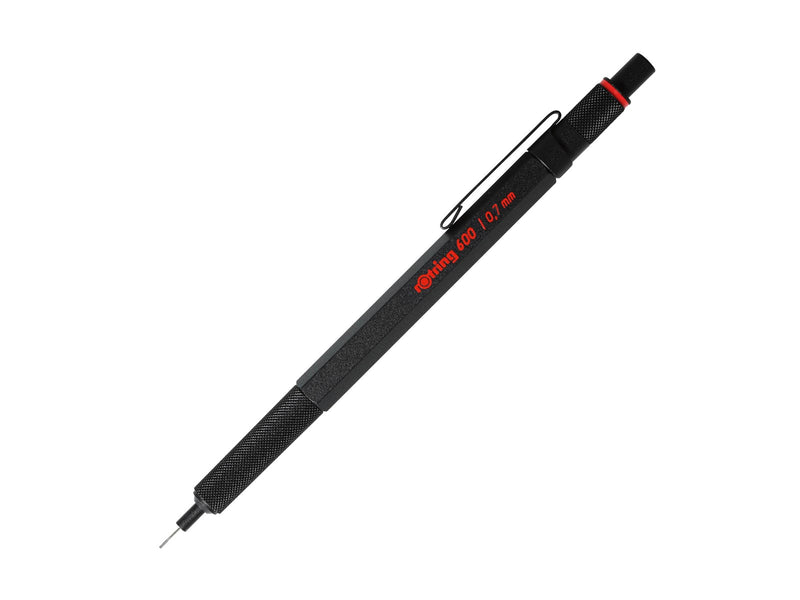 Rotring rOtring 600 Druckbleistift | 0,7 mm | schwarz | Ergonomisches Vollmetallgehäuse