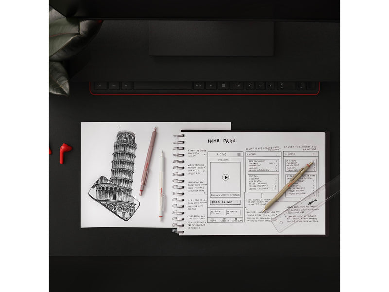Rotring rOtring 600 Kugelschreiber | mittlere Spitze | Schwarze Tinte | perlweißer Schaft | nachfüllbar