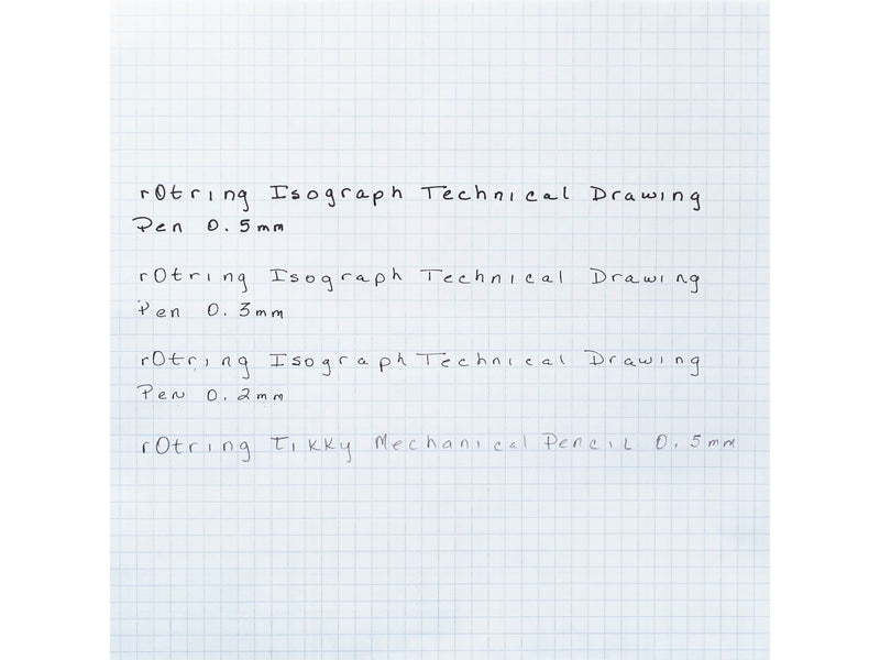 Rotring rOtring Isograph Fineliner College Set | 3 Isograph Tuschefüller (0,20 mm, 0,30 mm und 0,50 mm), Tikky Druckbleistift (0,5mm) und Zubehör