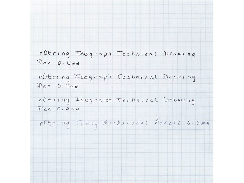 Rotring rOtring Isograph Fineliner College Set | 3 Isograph Tuschefüller (0,20 mm, 0,40 mm und 0,60 mm), Tikky Druckbleistift (0,5mm) und Zubehör