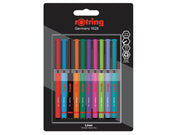 Rotring rOtring Liner Fineliner Pens | 0.4 mm | Colouring Pens for Writing & Drawing | Assorted Colours | 10 Count