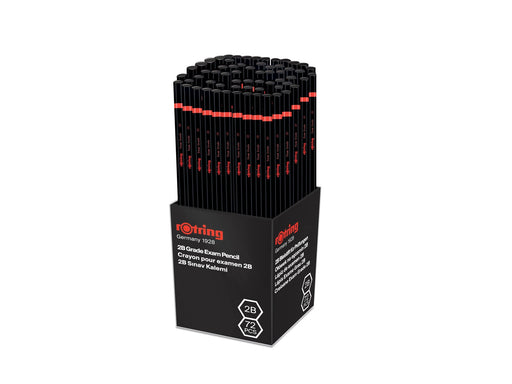 Rotring rOtring Woodcase Bleistifte |  2B Prüfungsnote | Schwarz | 4 Stück