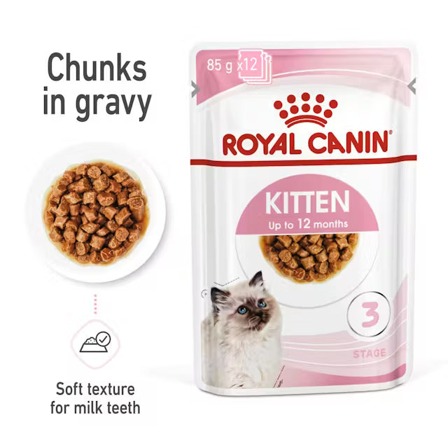 Royal Canin Kitten in Gravy 85g (12-Pack)