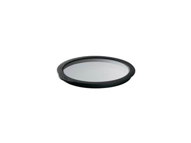 Rösle Glass lid 12 cm Clear/Black Glass/Silicone