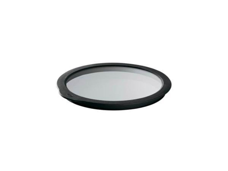 Rösle Glass lid 16 cm Clear/Black Glass/Silicone