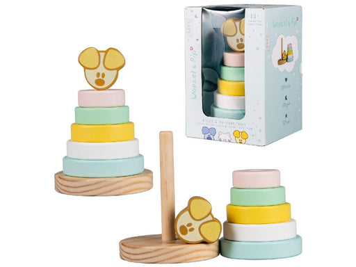 Rubo Toys - Woezel en Pip Pip Baby Stacking Tower 7-piece.