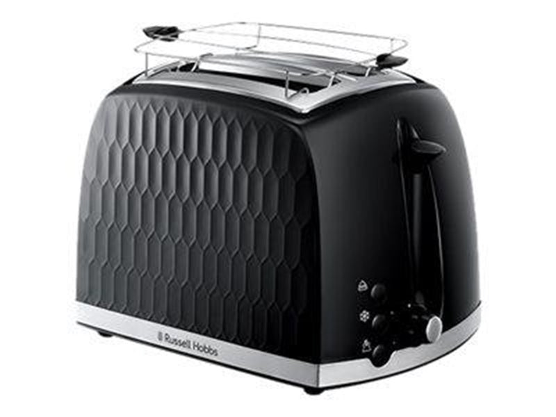 Russell Hobbs Toaster Honeycomb Black 2 Slice