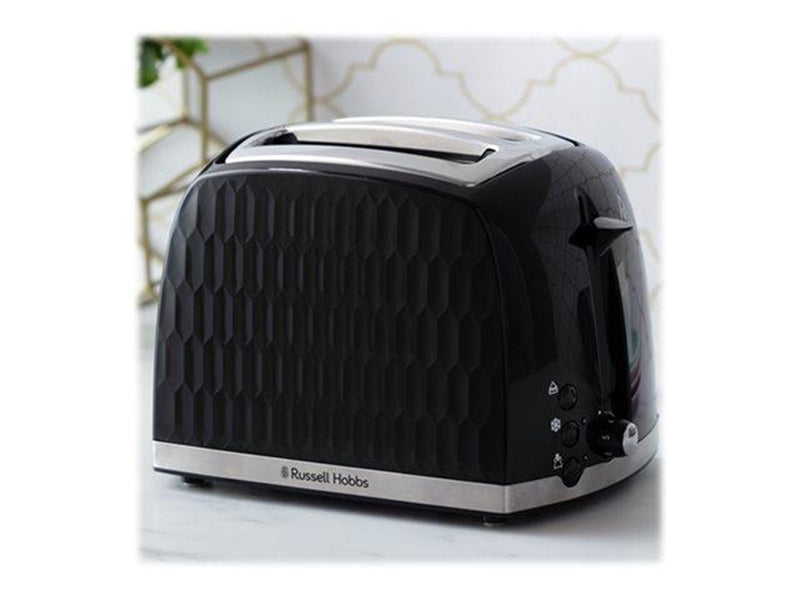 Russell Hobbs Toaster Honeycomb Black 2 Slice