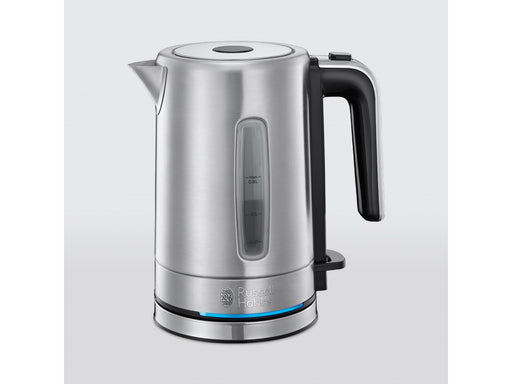 Russell Hobbs Wasserkocher Compact Home 24190-70 - Gebürstetes Rostfreies Stahl/Schwarz - 2200 W