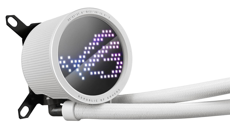 ASUS ROG Ryuo III 360 ARGB White Edition All-in-One-Flüssig-CPU-Kühler (3x adressierbare 120 mm Radiatorlüfter, Anime Ma