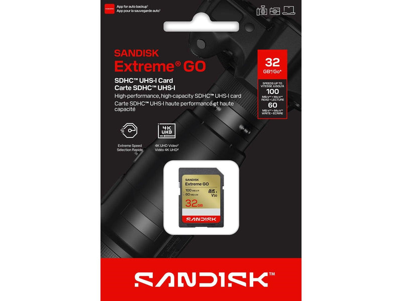 SANDISK Extreme GO SD - 100MB/s - 32GB