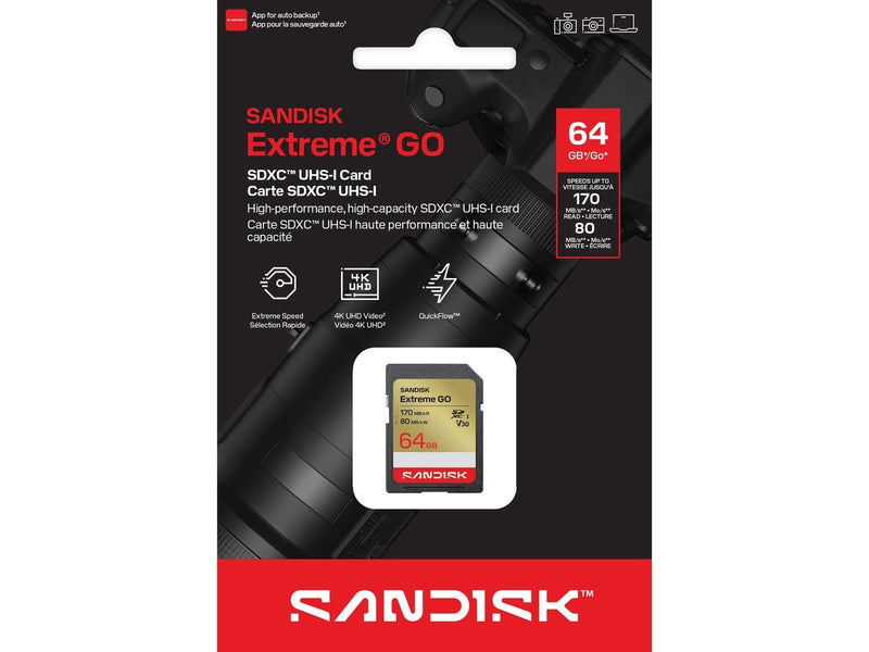 SANDISK Extreme GO SD - 170MB/s - 64GB