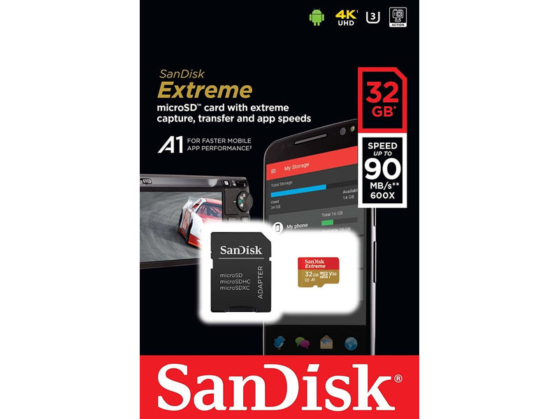 SANDISK Extreme MicroSD/SD - 100MB/s - 32GB