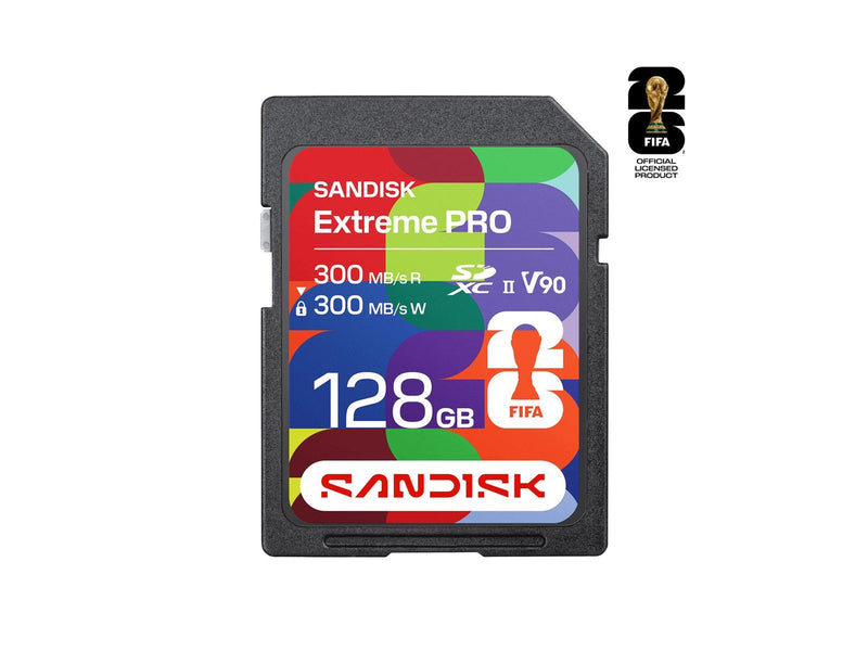 SANDISK Extreme PRO - FIFA World Cup 2026 Edition - flash memory card - 128 GB - SDXC UHS-II