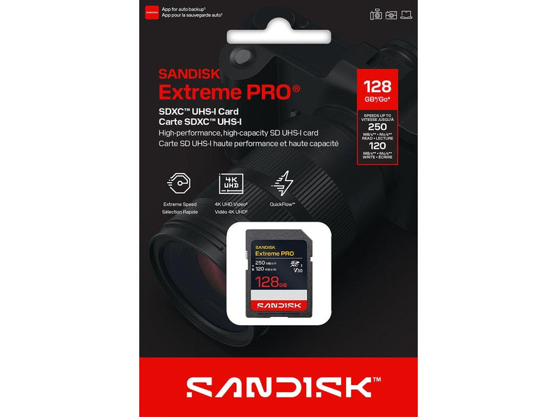 SANDISK Extreme PRO SD - 250MB/s - 128GB
