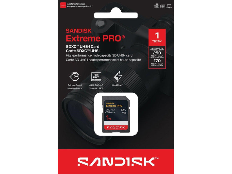 SANDISK Extreme PRO SD - 250MB/s - 1TB