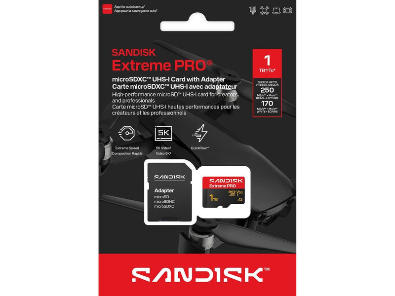 SANDISK Extreme PRO microSD/SD - 250MB/s - 1TB