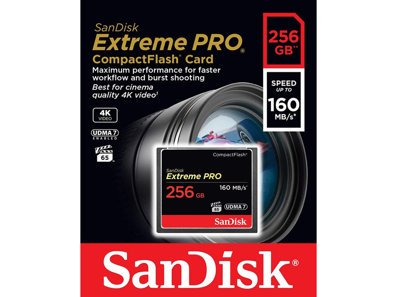 SANDISK Extreme Pro CF - 160MB/s - 256GB
