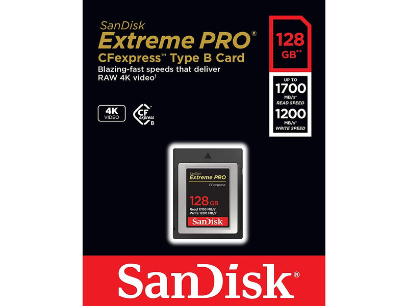 SANDISK Extreme Pro CFexpress - 1700MB/s - 128GB