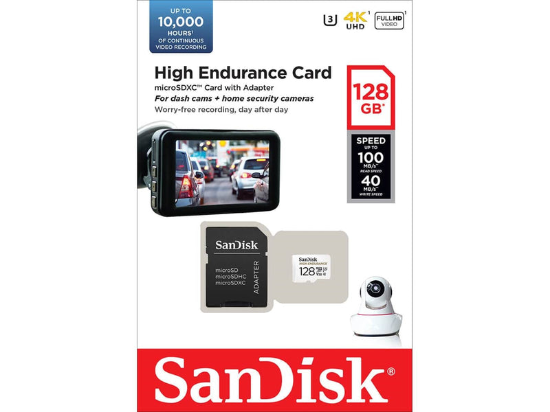 SANDISK High Endurance microSD/SD - 100MB/s - 128GB