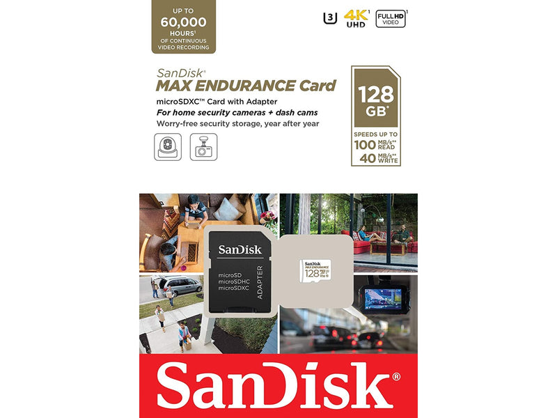 SANDISK MAX Endurance microSD/SD - 100MB/s - 128GB