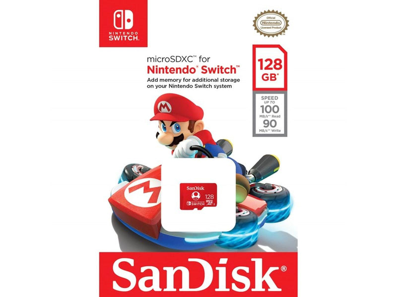 SANDISK Nintendo Switch microSD - 100MB/s - 128GB - Mario edition