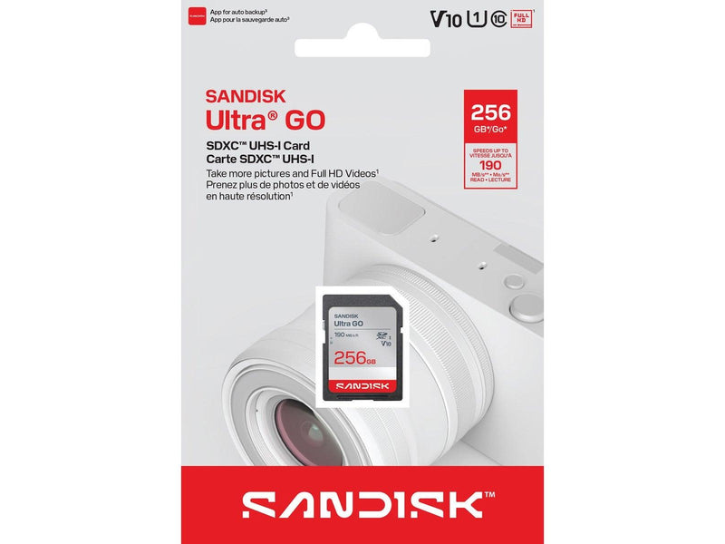 SANDISK Ultra GO SD - 190MB/s - 256GB
