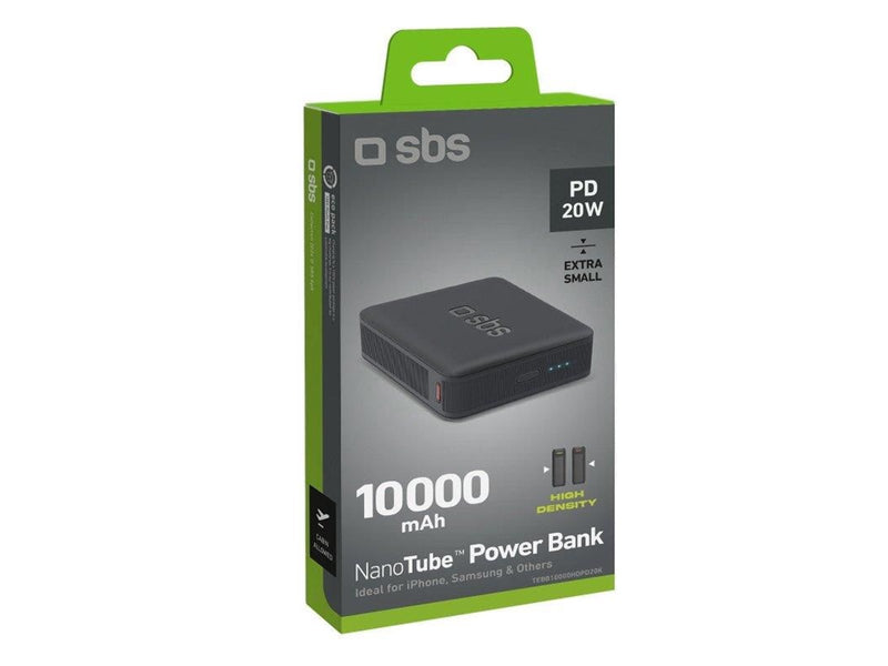SBS 10.000 mAh PD powerbank - Black - 10000 mAh