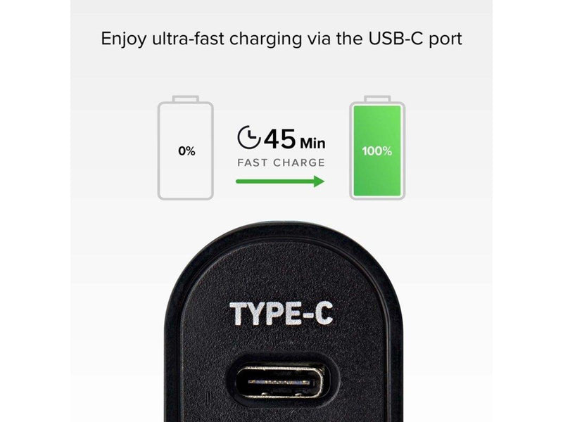 SBS 15W Car Charger - 2.1A + 3A - Black